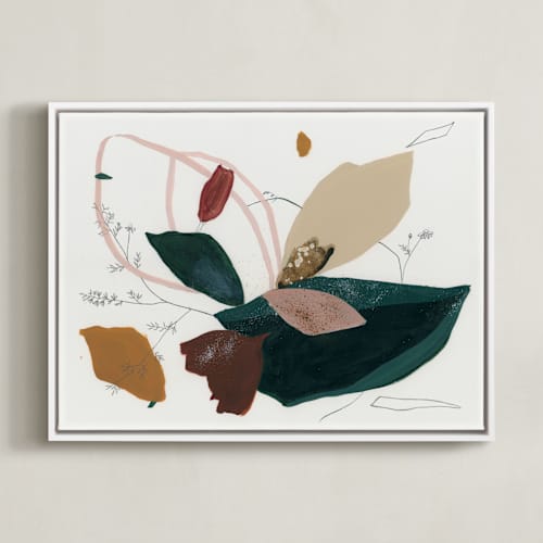 This is a forest green art with standard by Sarah McInroe called i wandered in the forest