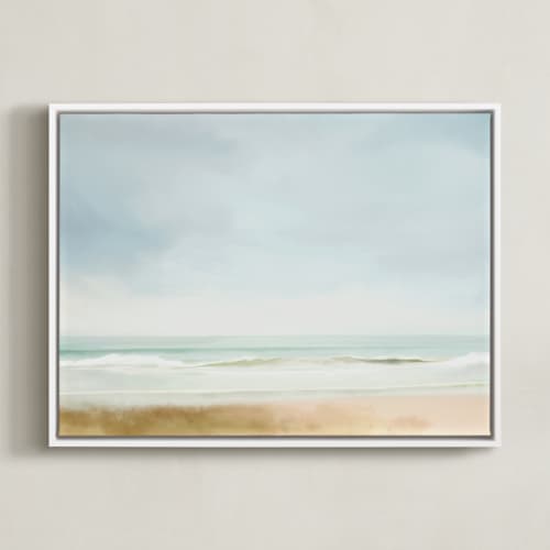 This is a aqua blue art with standard by Amy Hall called carefree