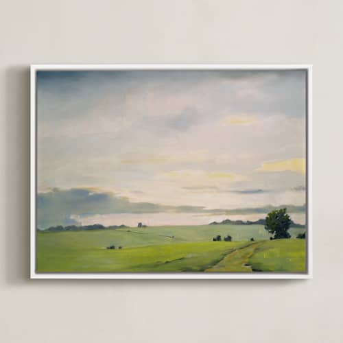 This is a meadow mist art with standard by Stephanie Goos Johnson called hilltop