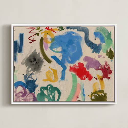 This is a party blue art with standard by Christina Flowers called life of the party