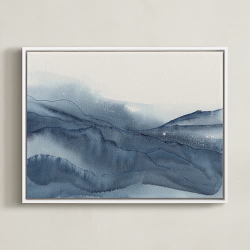 This is a indigo blue art with standard by Isabel Aguilar - Isolda called atmospheric blue