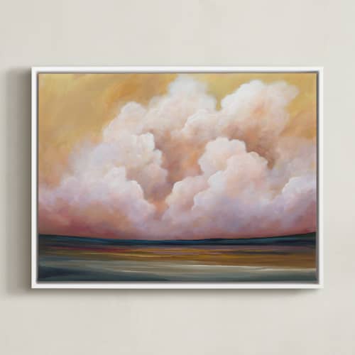 This is a honey yellow art with standard by Mya Bessette called hope and warmth