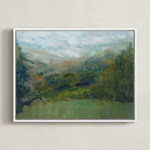 This is a emerald green art with standard by Laura Alvarez called loose