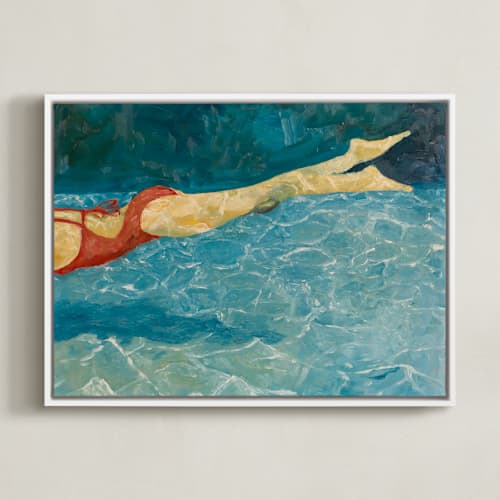 This is a deep sea blue art with standard by Debra Butler called submerge i