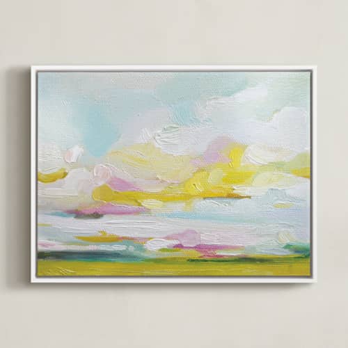This is a yellow art with standard by Emily Jeffords called land of plenty