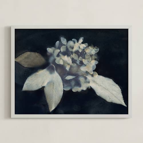 This is a midnight art with standard by Courtney Crane called hortensia