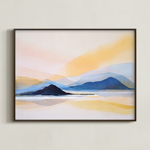 This is a golden art with standard by Shina Choi called mountain in the calm light