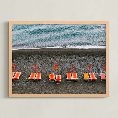 This is a tangerine art with standard by Britney Folena called positano spiaggia