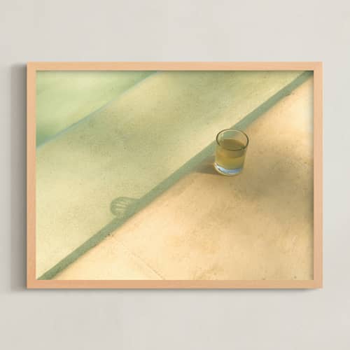 This is a poolside art with standard by Rasa Puzinaite called tea time by the pool