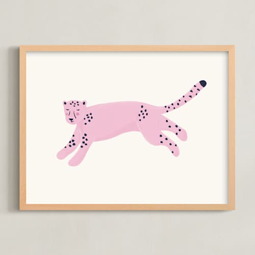 This is a rose quartz kids wall art with standard by Tennie and Co. called fierce