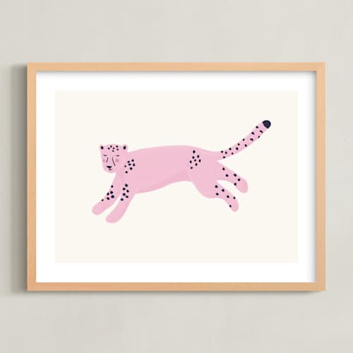 This is a rose quartz kids wall art with standard by Tennie and Co. called fierce