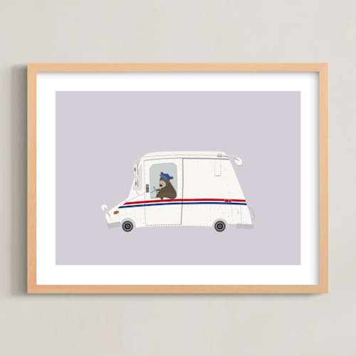 This is a berry kids wall art with standard by Adelyn T. called mail bear