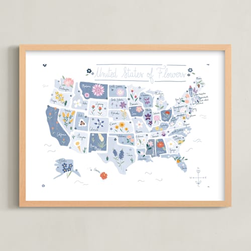 This is a blue moon glycine art with standard by Another Please called united states of flowers