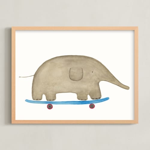 This is a blue art with standard by Francisca Reyes called fast riders i