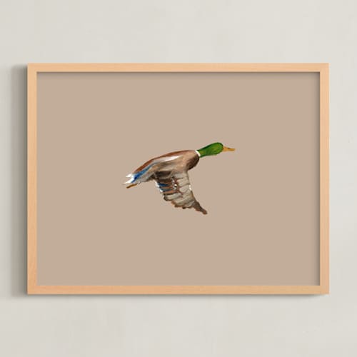 This is a neutral nursery wall art with standard by Anee Shah called mallards in flight 1