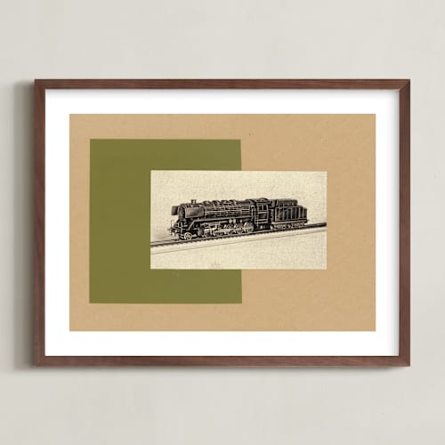 This is a olive kids wall art with standard by Tamara Hilje called air, land, and sea