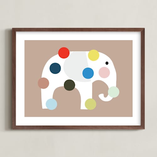 This is a earth nursery wall art with standard by Maja Cunningham called elephadots