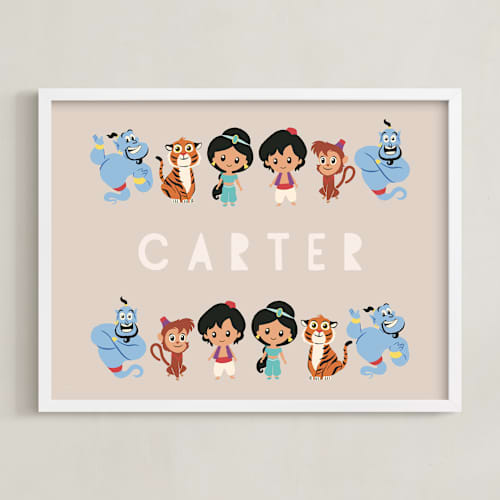 This is a desert disney art with standard by Vivian Yiwing called disney's aladdin & friends