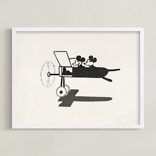This is a ivory disney art with standard by Sumak Studio called mickey and minnie on the plane