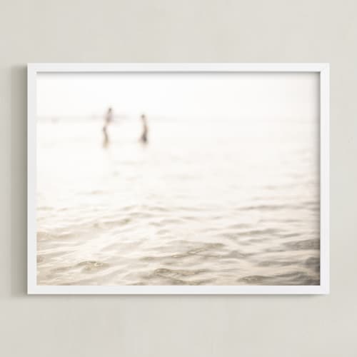 This is a neutral ivory art with standard by Lying on the grass called neutral wave