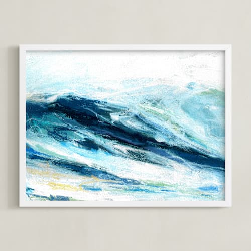 This is a ocean blue art with standard by Jenny Partrite called coastal swell