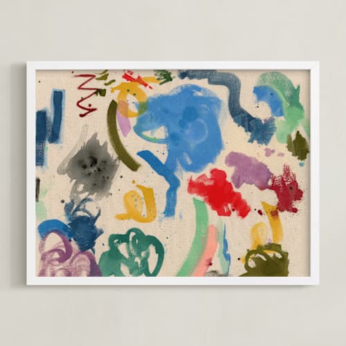 This is a party blue art with standard by Christina Flowers called life of the party