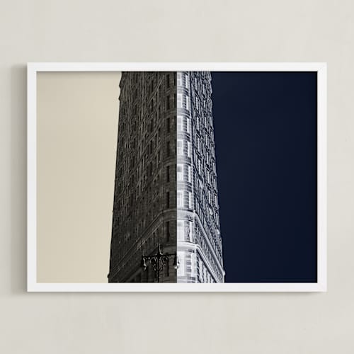 This is a slate art with standard by Jessica C Nugent called negative space: new york flatiron ii