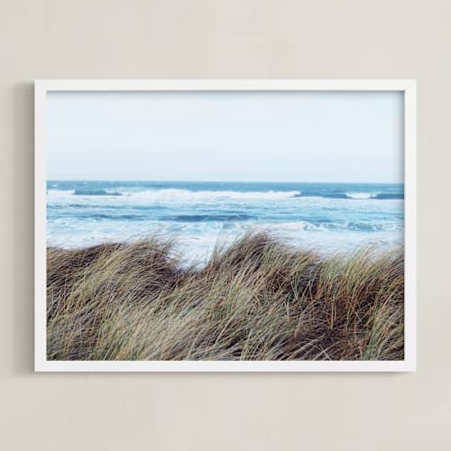 This is a ocean blue art with standard by Morgan Kendall called sea spray