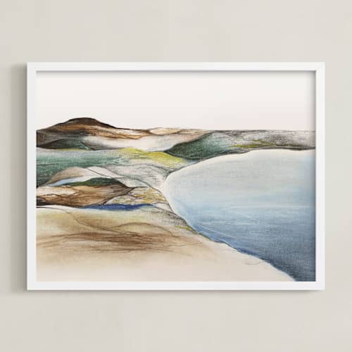 This is a spring green art with standard by Karen Kaul called spring comes to the hills