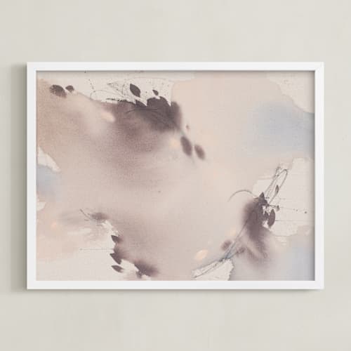 This is a dusty plum art with standard by Christa called doves in flight 1