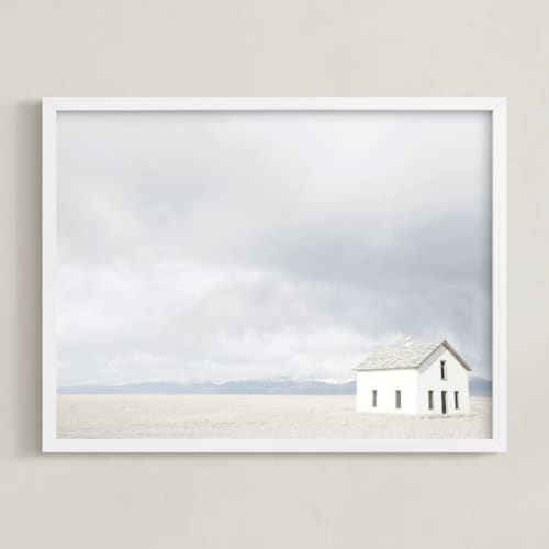 This is a mountain blue art with standard by Alicia Abla called on the range