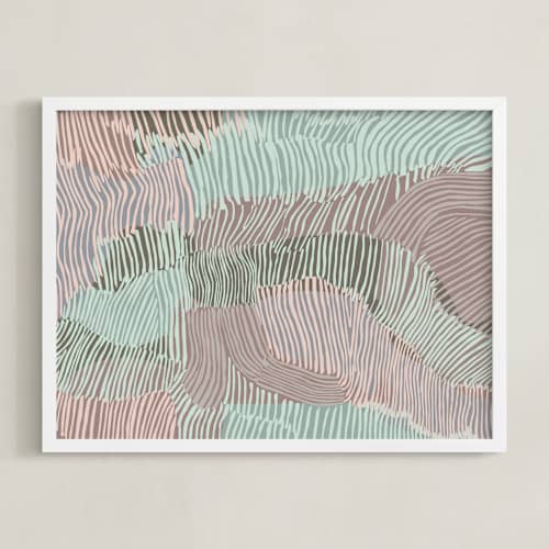 This is a seagreen art with standard by Nina Leth called stripe escape