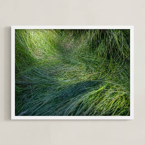 This is a grass art with standard by DENiSE CREW. called a deer slept here.