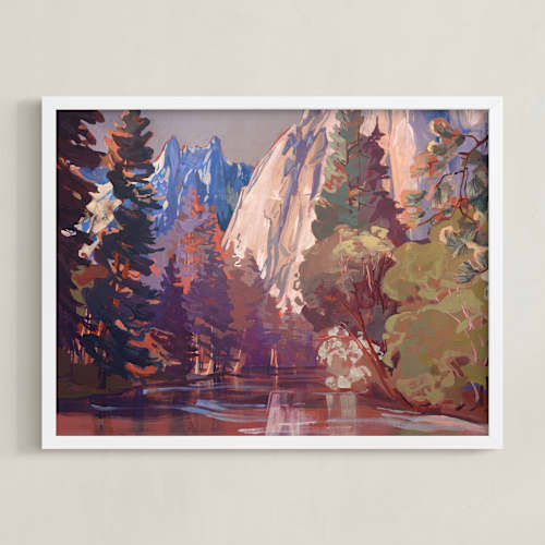 This is a morning sun art with standard by Jess Franks called morning on the merced