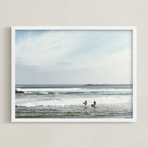This is a subdued blue art with standard by Kamala Nahas called ventura 1