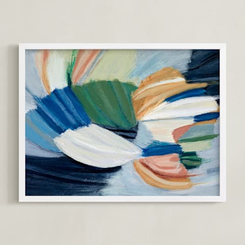 This is a soft rainbow art with standard by Mary Gaspar called water lotus