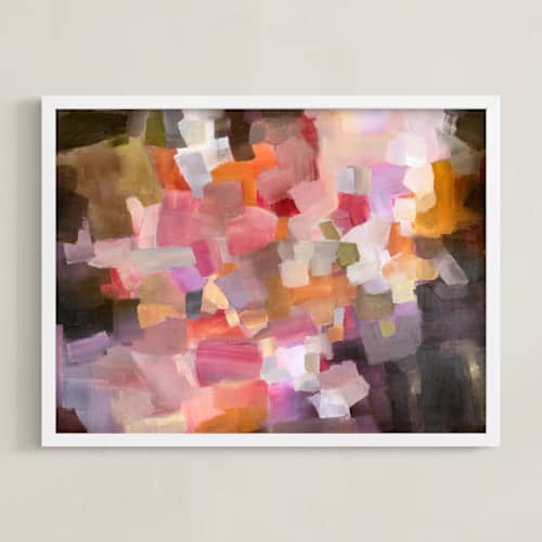 This is a desert sunset art with standard by Jacquelyn Sloane Siklos called abstracted form