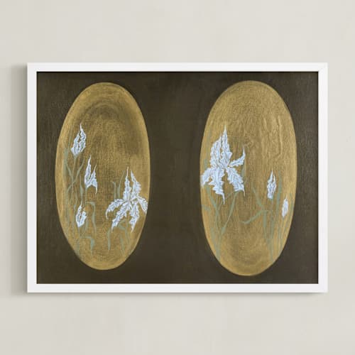 This is a golden art with standard by Gabriela Mifsud called no.13 iris