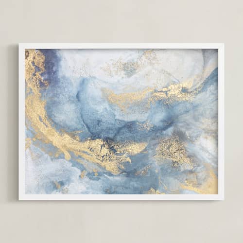 This is a clear blue art with standard by Julia Contacessi called purity of light