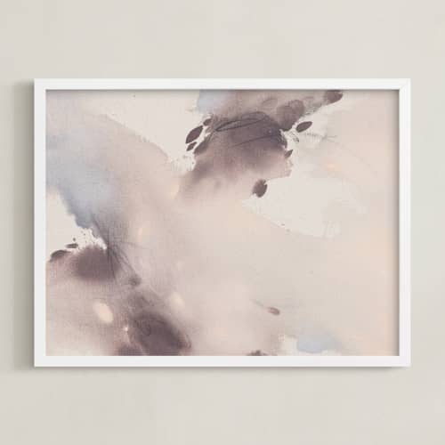This is a dusty plum art with standard by Christa called doves in flight 2