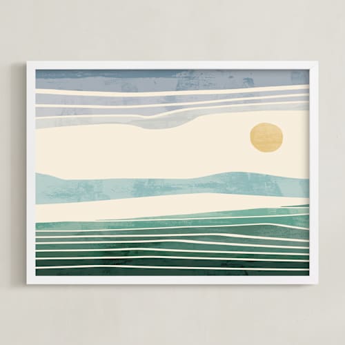 This is a aqua art with standard by Tatjana Koraksic called horizon 1