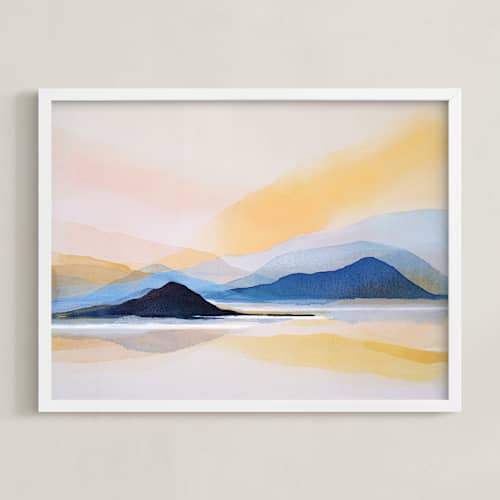 This is a golden art with standard by Shina Choi called mountain in the calm light