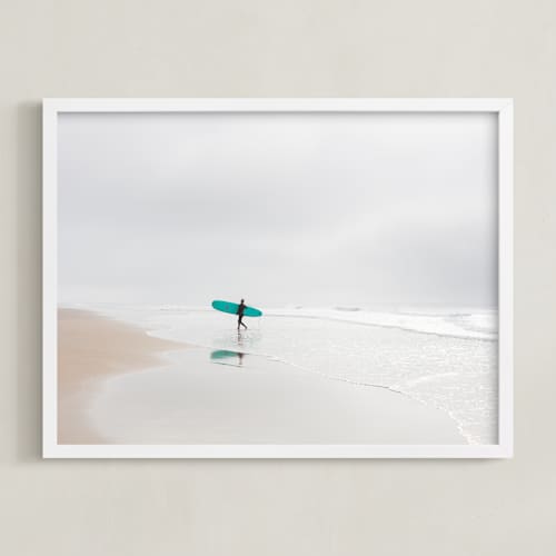 This is a teal art with standard by Jessica C Nugent called california surf