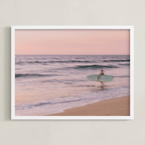 This is a soft purple art with standard by Rachel Marie Keba called sayulita surf