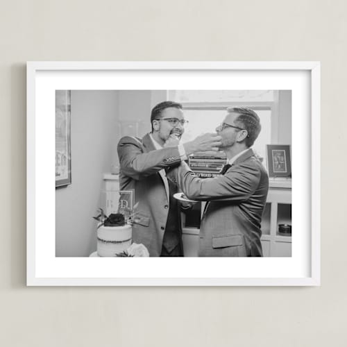 This is a white photo art with standard by Minted called framed photo (brides)
