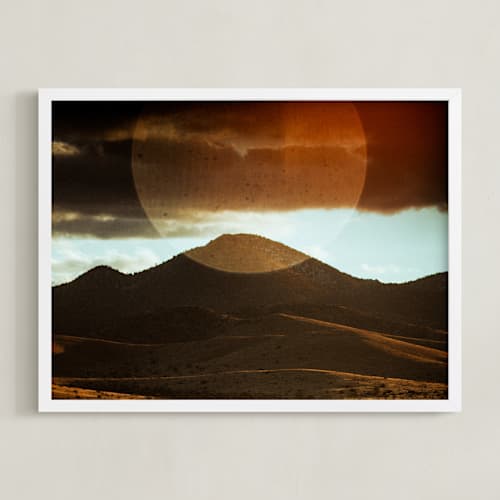 This is a warm brown art with standard by Jacob Loafman called the new sun