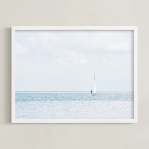 This is a silver blue art with standard by Alexandra Feo called aimlessly