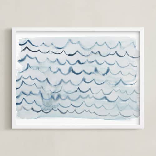 This is a pool blue art with standard by Kelly Witmer called waves