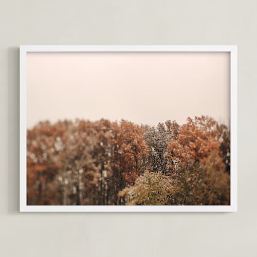 This is a autumn oak art with standard by ALICIA BOCK called oak leaves and snowflakes