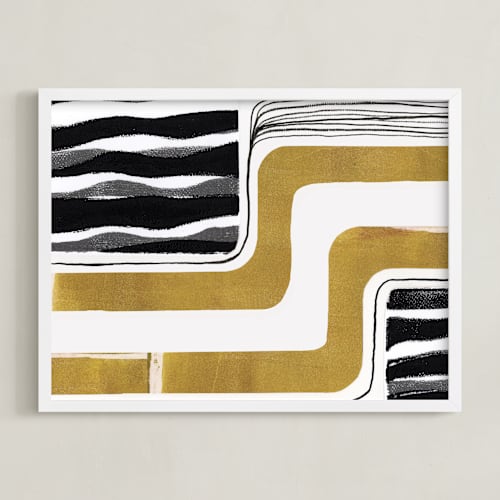 This is a vintage gold art with standard by Bethania Lima called skip waves